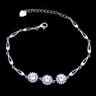 Infinity 8 Eight Shape 925 Silver Bracelet 16cm With 3cm Extension