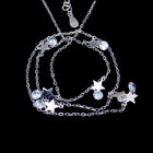 3D Heart Shape Cross Necklace Chain And Hanging Zircon Shining Stone Sterling Silver